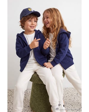 TRENDYOLKIDS Mädchen Dunkelblau Einfarbig Lang, Regular Fit Sweatshirts