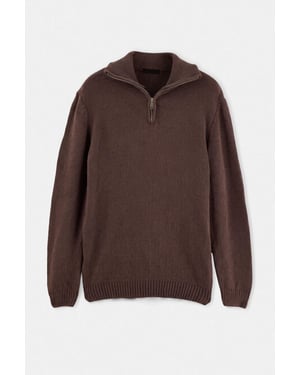 TRENDYOL MAN Herren Braun Einfarbig Lang, Regular Fit Pullover