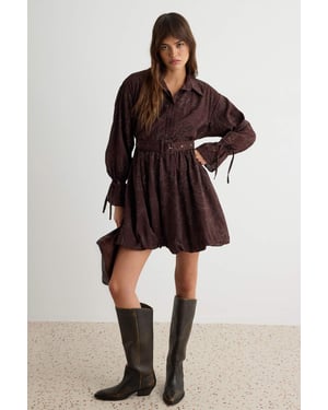 Trendyol Kurz-/Mini-Skaterkleid für Damen - Braun