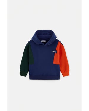 TRENDYOLKIDS Jungen Dunkelblau Mit Grafikprint Lang, Regular Fit Sweatshirts