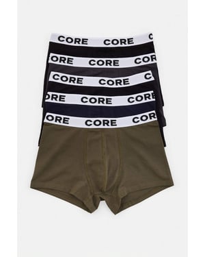 TRENDYOL MAN Herren 5er Pack Mehrfarbig Einfarbig Boxer Shorts