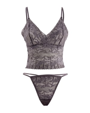 TRENDYOLMİLLA Damen 2er Pack Grau Einfarbig Ungepolstert Unterwäsche Sets
