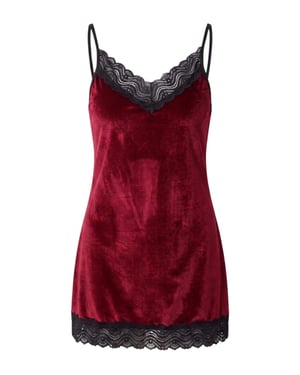 TRENDYOLMİLLA Damen Bordeaux Einfarbig Kurz / Mini Ärmellos Loungewear Regular Fit Nachthemden