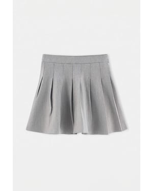 TRENDYOLKIDS Mädchen Grau Einfarbig Kurz / Mini Basic A-Linie Röcke