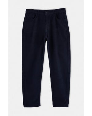 TRENDYOL MAN Herren Dunkelblau Einfarbig Gerade Normale Taille Hosen