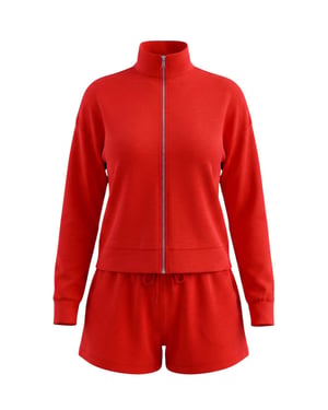 TRENDYOLMİLLA Damen Rot Einfarbig Lang, Regular Fit Zweiteilig Sets