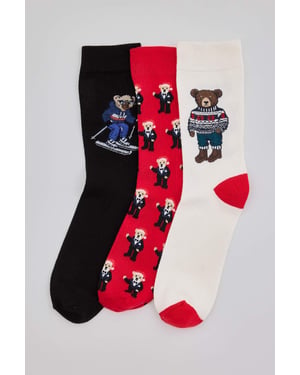TRENDYOL MAN Herren Rot Weihnachts- Socken