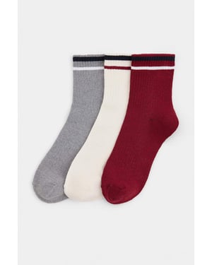 TRENDYOL MAN Herren Mehrfarbig Gestreift Socken
