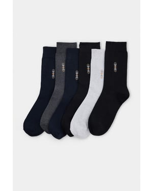 TRENDYOL MAN Herren Mehrfarbig Geometrisches Muster Socken