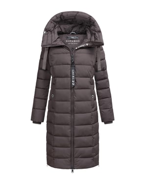Navahoo Mondmädchen Damen Winter Steppmantel mit Kapuze und Fleecefutter