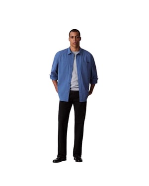 Calvin Klein - Hemd für Herren, Chambray-Stoff (Blau)