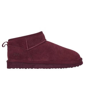 Jack Wills - Stiefel für Damen, Leder (Burgunderrot)