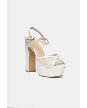 Naomi Spitze Braut Plateau High Heels