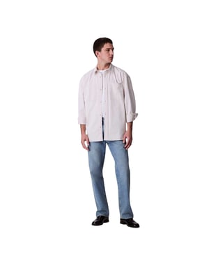 Calvin Klein - Hemd für Herren, Chambray-Stoff (Kreide)