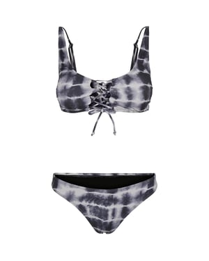Urban Classics - Bikini Zum Schnüren für Damen (Schwarz/Weiß)