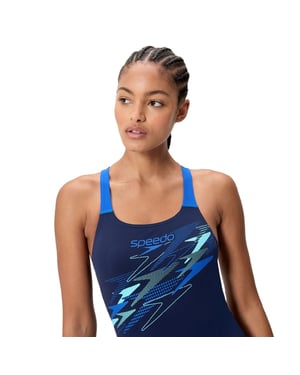 Speedo - "Medley" Badeanzug für Damen (Marine/Blau)