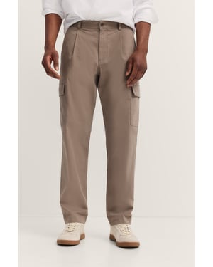 Bugatti Herren-Cargohose, Tapered Fit, Soft-Touch - Beige