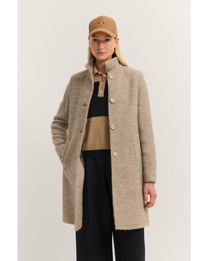 Bugatti Damen Wollmantel mit Flexcity Stretch und Stehkragen