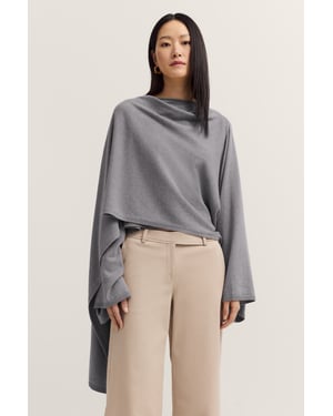 Bugatti Damen Poncho aus Woll-Kaschmir-Mix