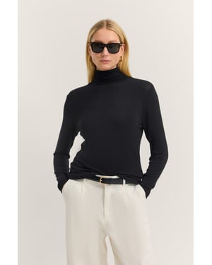 Bugatti Damen Rollkragen Shirt in einem Modal-Mix