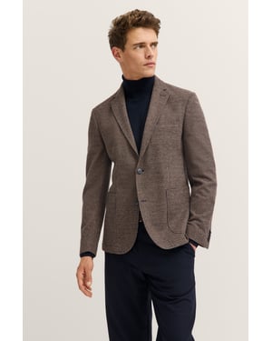 Bugatti Herren Reverskragen Sakko Jersey Stretch mit Taschen