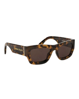 Palm Angels - "Auberry" Schildpatt-Sonnenbrille für Herren, Rechteckig (Havannabraun)