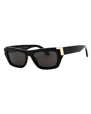 Palm Angels - "Malibu" Rechteck-Sonnenbrille für Herren/Damen Unisex (Schwarz/Dunkelgrau)