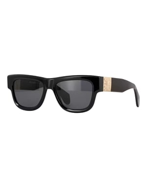 Palm Angels - "Merrill" Golddetail-Sonnenbrille für Herren, Rechteckig (Schwarz/Dunkelgrau)