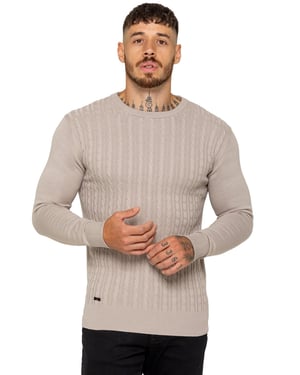 Enzo Milano | Herren-Pullover mit Zopfmuster