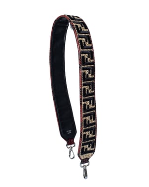 Fendi, Schulterriemen aus Bast und Pythonleder