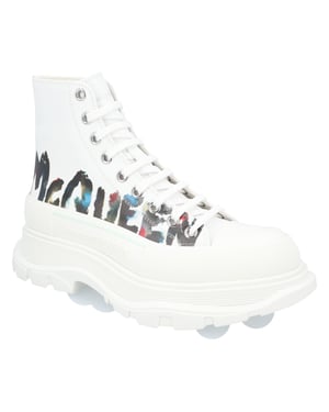 Alexander McQueen Tread Slick Boots 'Weiß Graffiti'