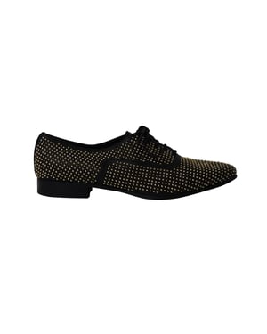 Saint Laurent Genietenakzente Oxfords aus schwarzem Leder
