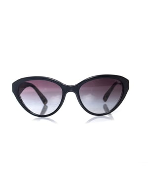 Schwarze Katzenaugen-Sonnenbrille