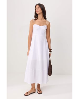 TRENDYOLMİLLA Damen Weiß Einfarbig Maxi Ärmellos Abend / Alltag A-Linie Kleider