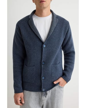 Trendyol Man Cardigan, lang, regular fit - Indigoblau