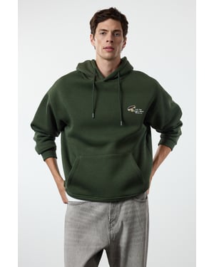 TRENDYOL MAN Herren Khaki Slogan Lang Oversize Sweatshirts