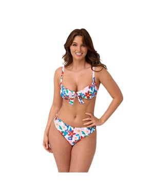 Be You - Bikini Oberteil für Damen, Vorne gebunden (Bunt)