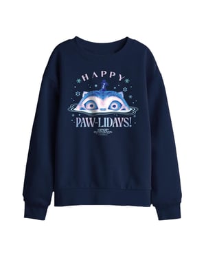 K-Pop Demon Hunters - "Happy Pawlidays" Sweatshirt für Kinder, weihnachtliches Design (Marine)