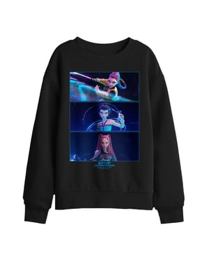 K-Pop Demon Hunters - "Huntrix Fighting" Sweatshirt für Kinder (Schwarz)