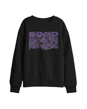 K-Pop Demon Hunters - Sweatshirt für Kinder, Logo, Halloween (Schwarz)