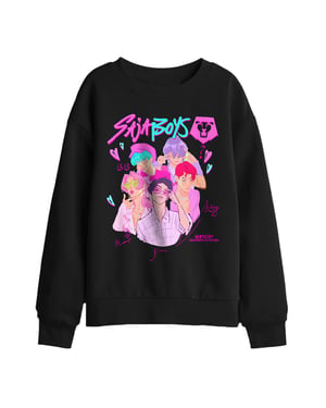K-Pop Demon Hunters - "Group Signatures" Sweatshirt für Kinder (Schwarz)
