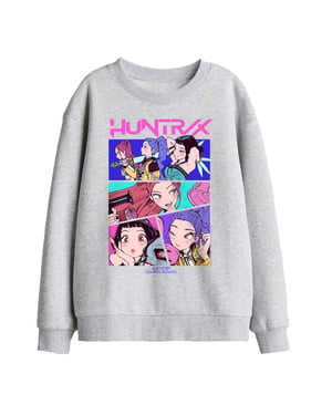 K-Pop Demon Hunters - "Huntrix Neon Comic Anime" Sweatshirt für Kinder (Sportliches Heather)