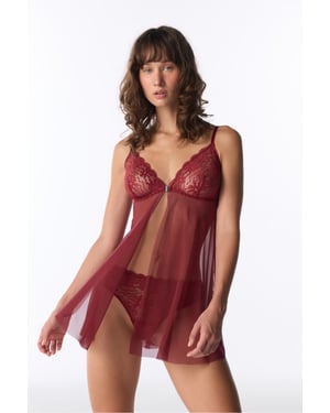 Penti Damen-Spitzen-Babydoll