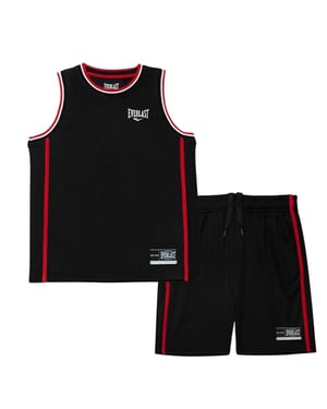 Everlast - Ober- und Unterteil-Set-Set für Kinder, Polyester (Schwarz/Rot)