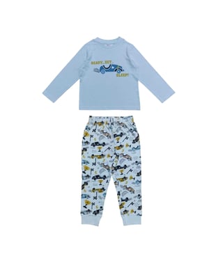 Star - Schlafanzug für Kinder, Langärmlig (Blau)