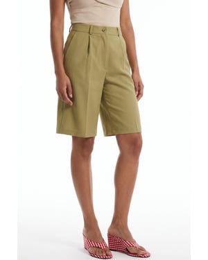 High-Waist Shorts mit weitem Bein und Tailoring