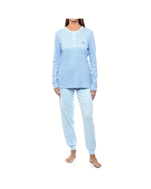 KLP1 Damen-Winterpyjama mit langen Ärmeln