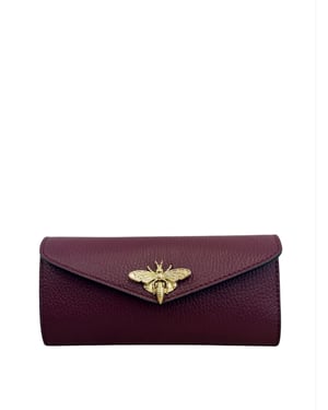 Anna Luchini Weinfarbe Rindsledertasche