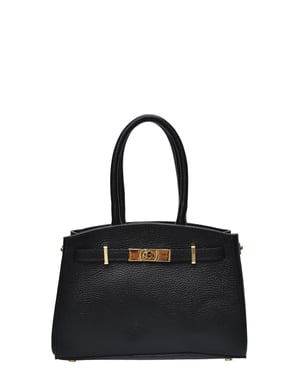 Anna Luchini Schwarz Rindsledertasche