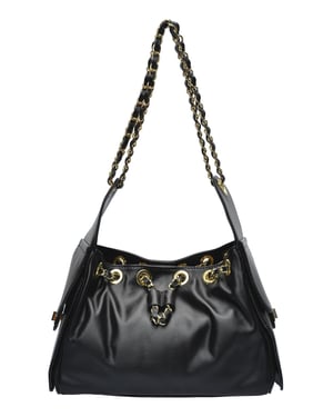 Anna Luchini Schwarz Rindsledertasche